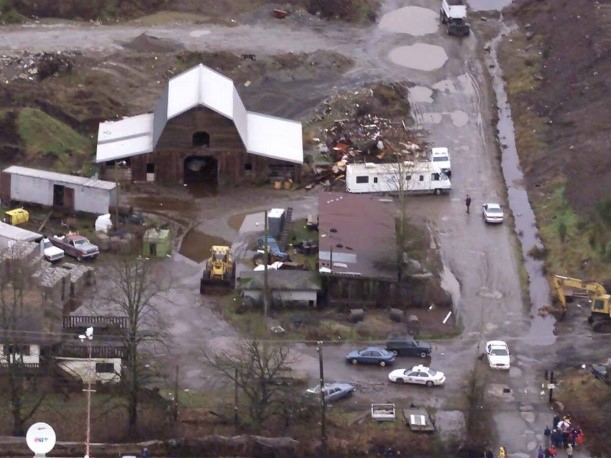 a bird's eye view of pickton farms